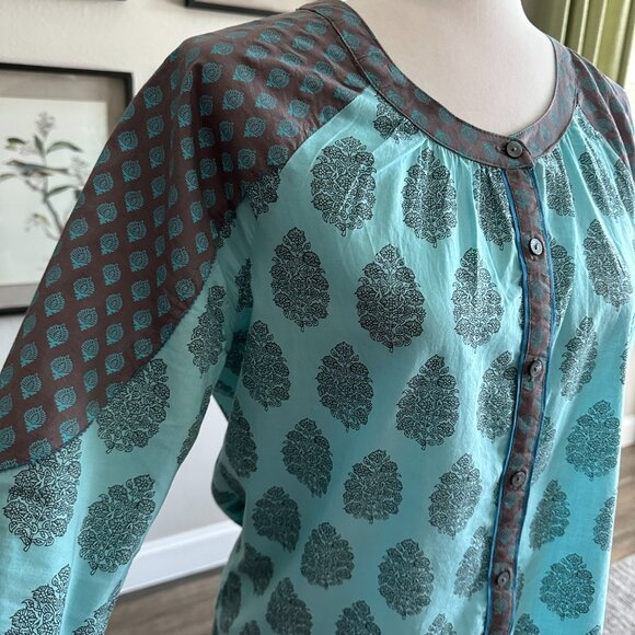 SUNDANCE Women's 100% Cotton Button Up Shirt Top Size M Medium - Picture 5 of 9